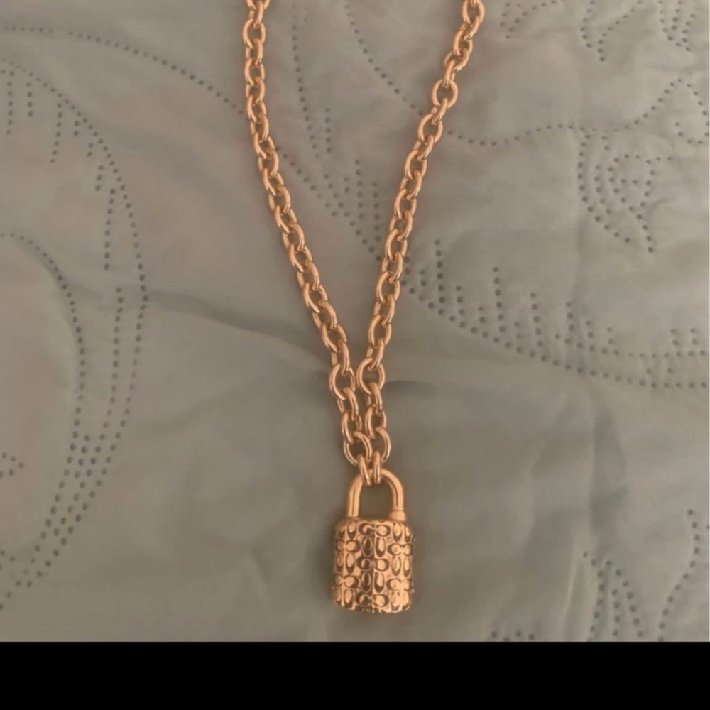 Coach 17” padlock necklace . Brand new no box